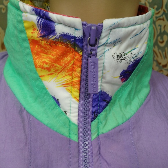 Vintage 80s Adidas Windbreaker Nylon Jacket Sz M - Picture 3 of 8